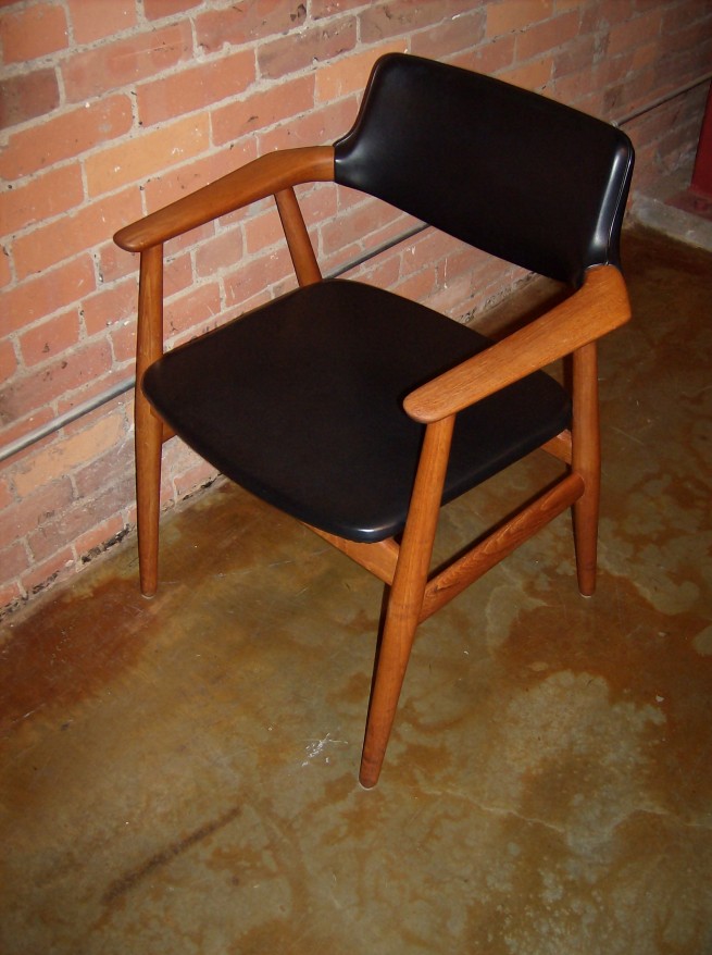 Handsome 1960's teak arm chair manufactured by Glostrup - Denmark & some say designed by Erik Kirkegaard - incredibly well made and super comfortable - 2 available - $450
