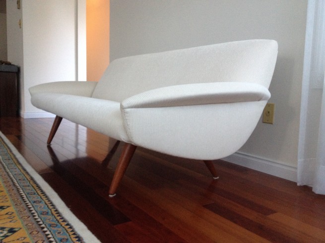 Superb Mid-century sofa in great condition,looks great from every angle (sold)
