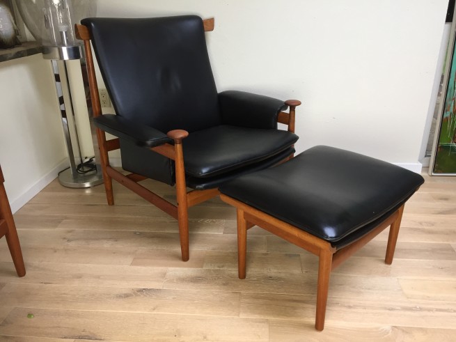 Finn Juhl Bwana chair and ottoman by France and Sons,Denmark circa 1963 a rare find (SOLD)