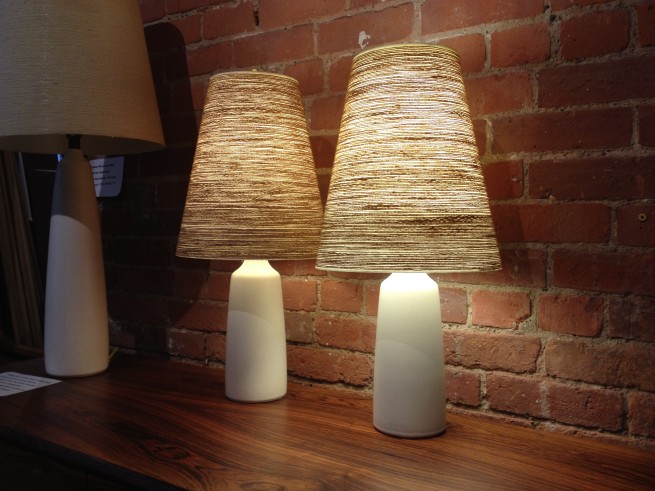Spectacular Pair of Vintage Ceramic lamps by husband & wife duo Lotte & Gunnar Bostlund - these beauties come with their original shades - $600/pair