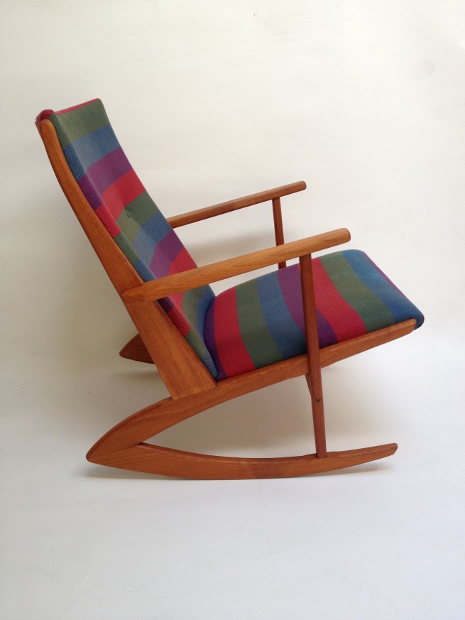 Outrageously Spectacular Soren Georg Jensen teak rocking chair