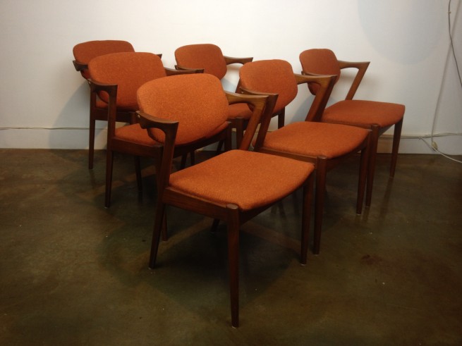 Set of 6 Kai Kristiansen dining,made in Denmark,comfortable and cool (SOLD)