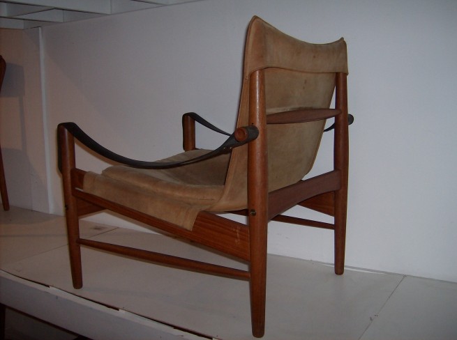 Gorgeous pair of 1950's teak and suede lounge chair -signed by Hans Olsen for Mviskamobler - Kinna Design Chairs - made in Sweden - incredible design - these beauties look stunning from every angle - the suede has faded a fair bit, but they still look fantastic - (SOLD)
