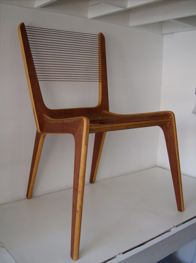 Iconic Canadian string chair designed by Jacques Guillon 1950,Montreal (SOLD)